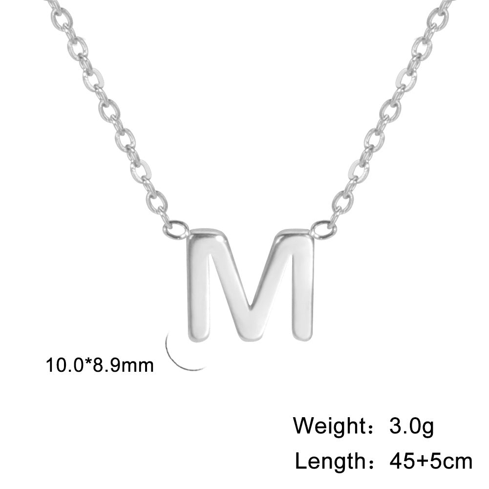 Alphabet Affinity: Steel Color Concentrate Polished Welding Cross Fusion Chain