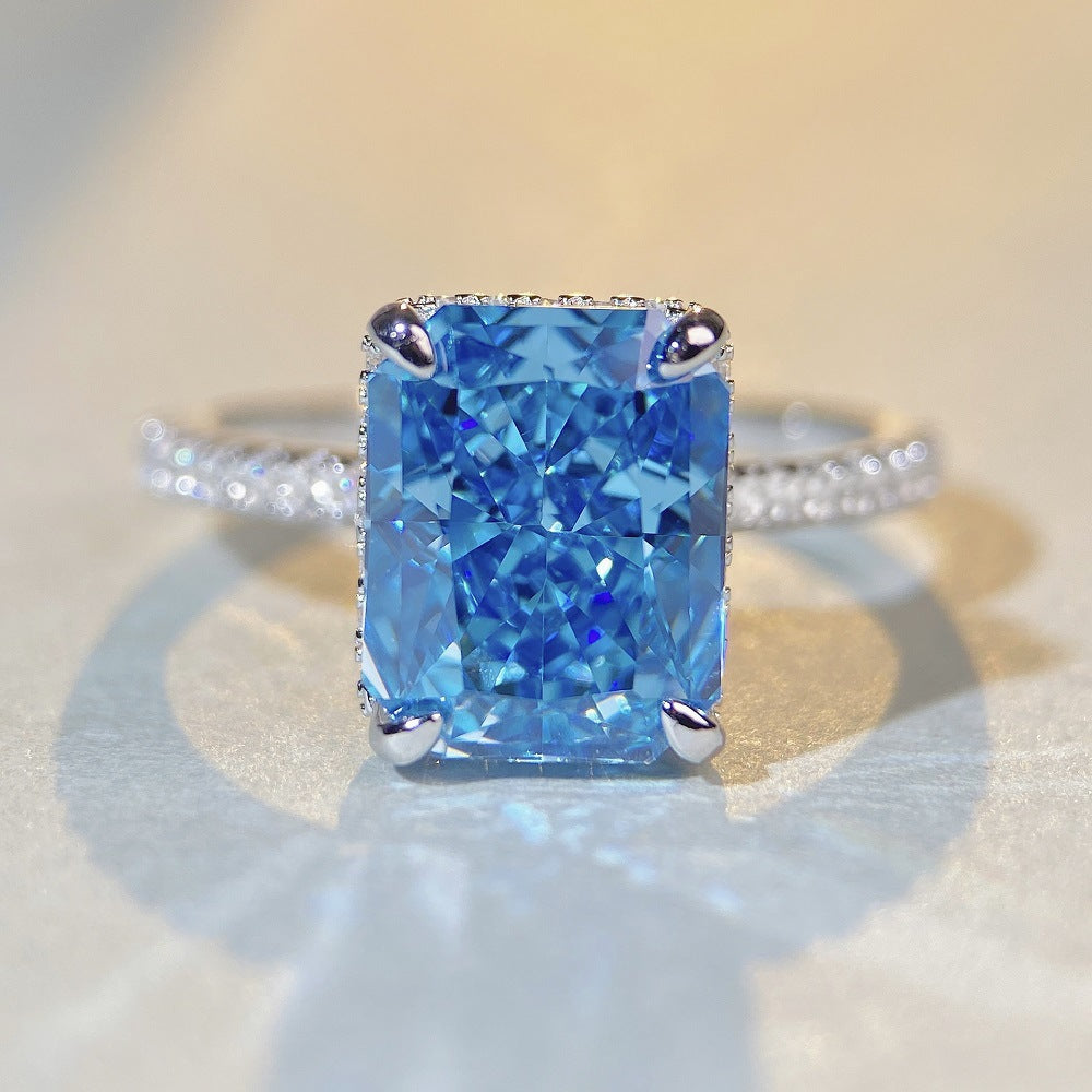 Diamond Essence: S925 Sterling Silver Ring for Women