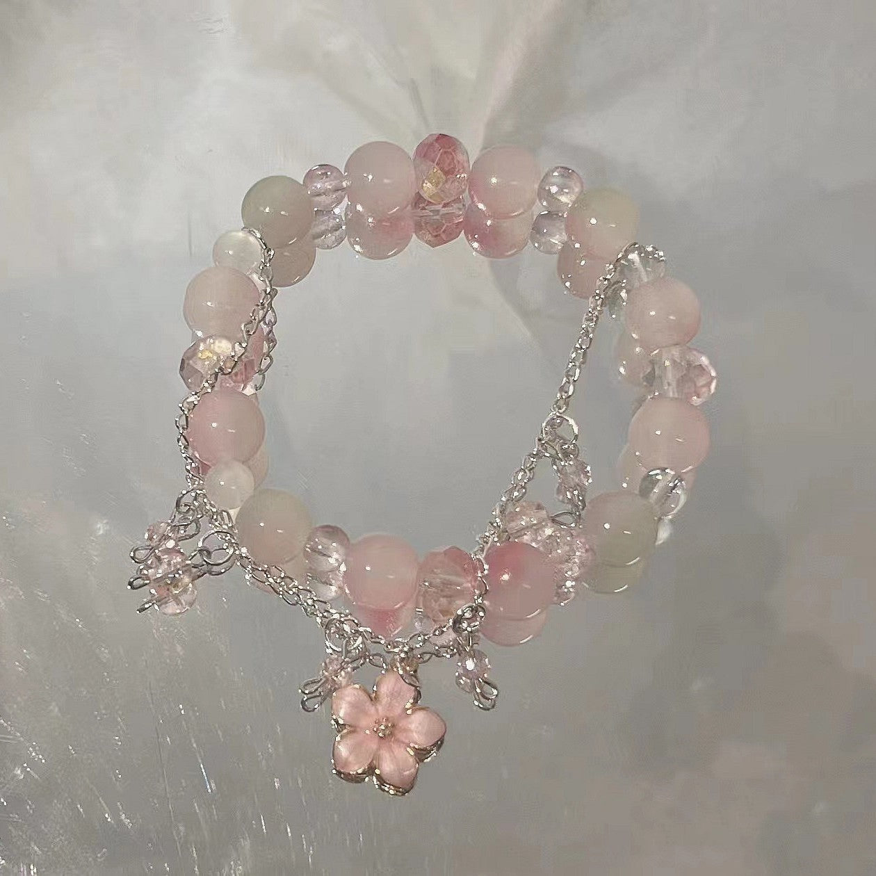 Dual Circle Delight: Exquisite Beaded Bracelet for a Unique Touch