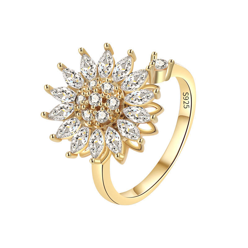 Women's Rotatable S925 Sterling Silver Ring