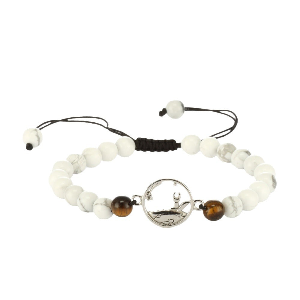 Harmony in Stone: Obsidian and Tiger Eye Couple Beaded Bracelets