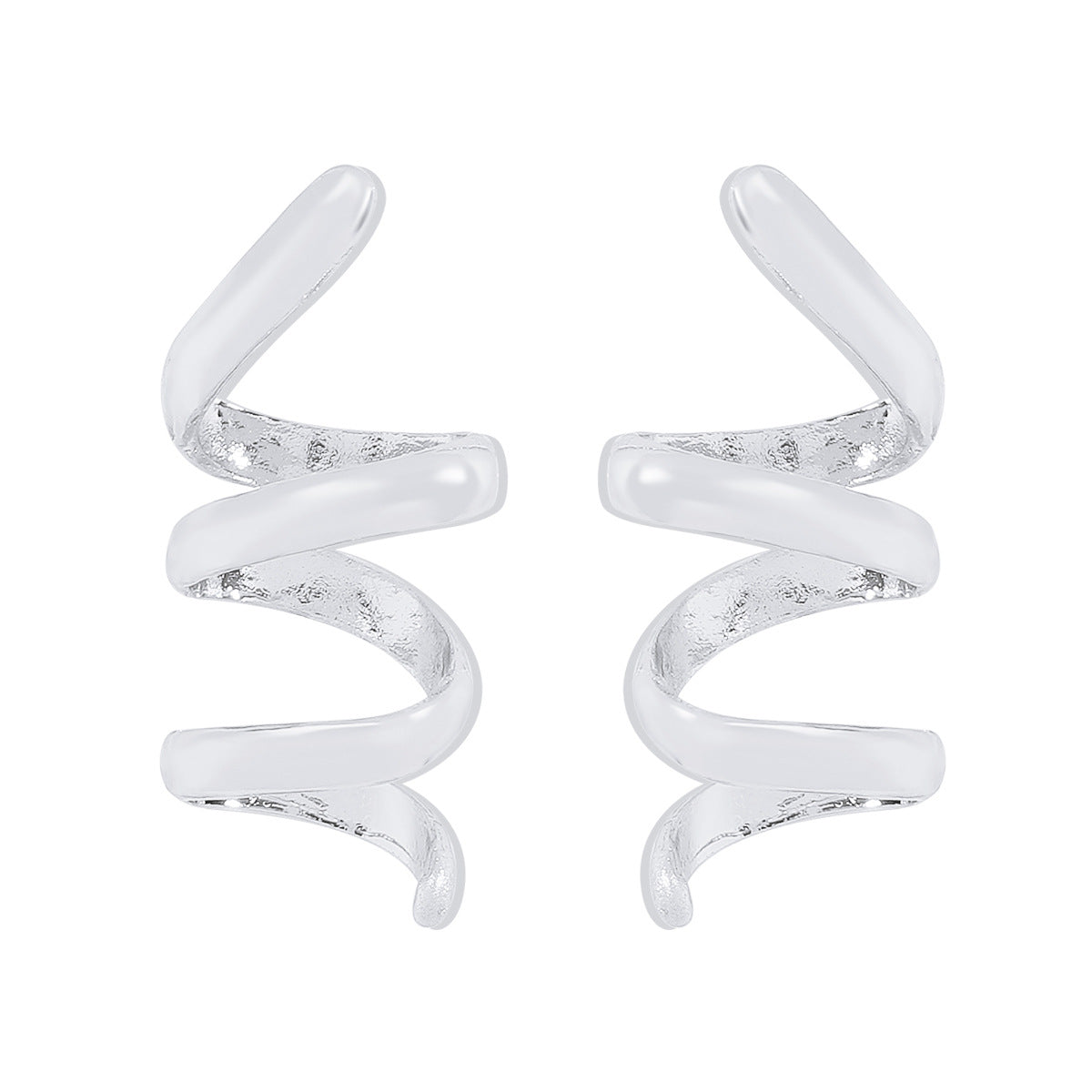 Customized Elegance: Alloy Spiral Personalized Earrings in a Chic, Simple Design