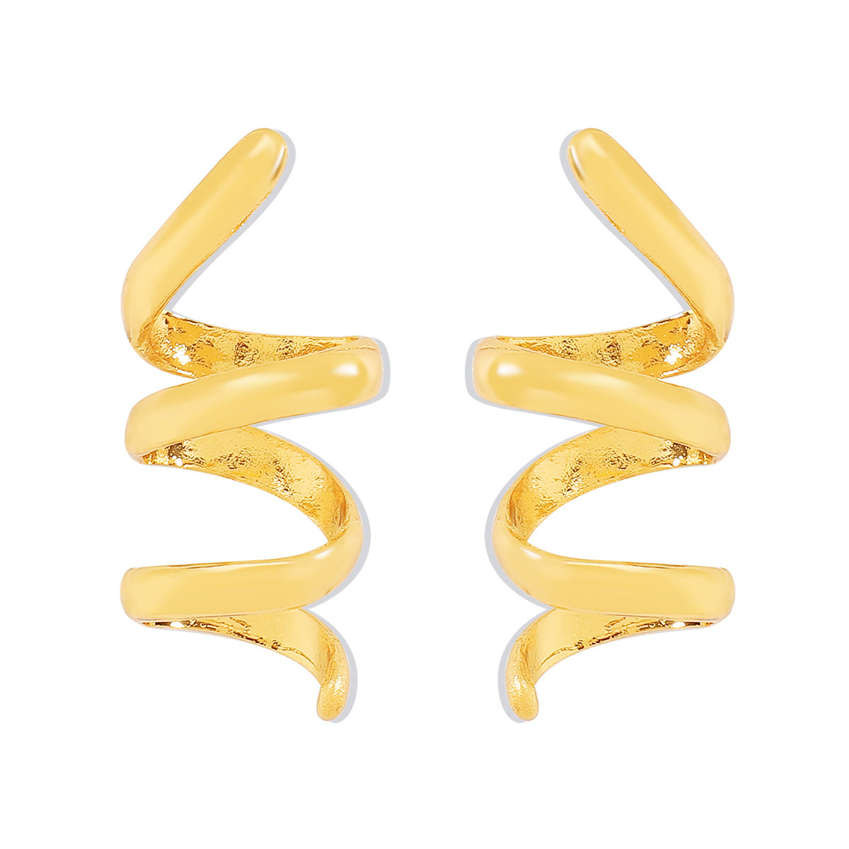 Customized Elegance: Alloy Spiral Personalized Earrings in a Chic, Simple Design