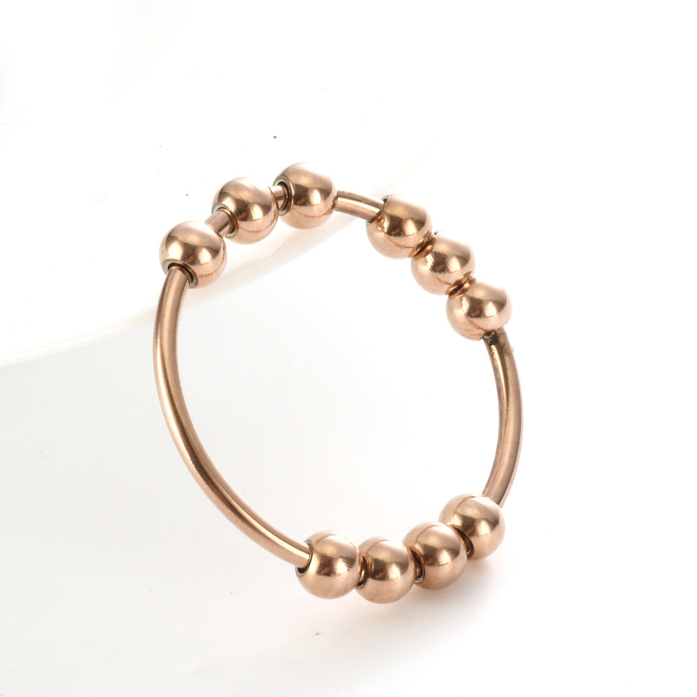 Meditation Ring: Rotating Beads for Decompression and Anti-Anxiety
