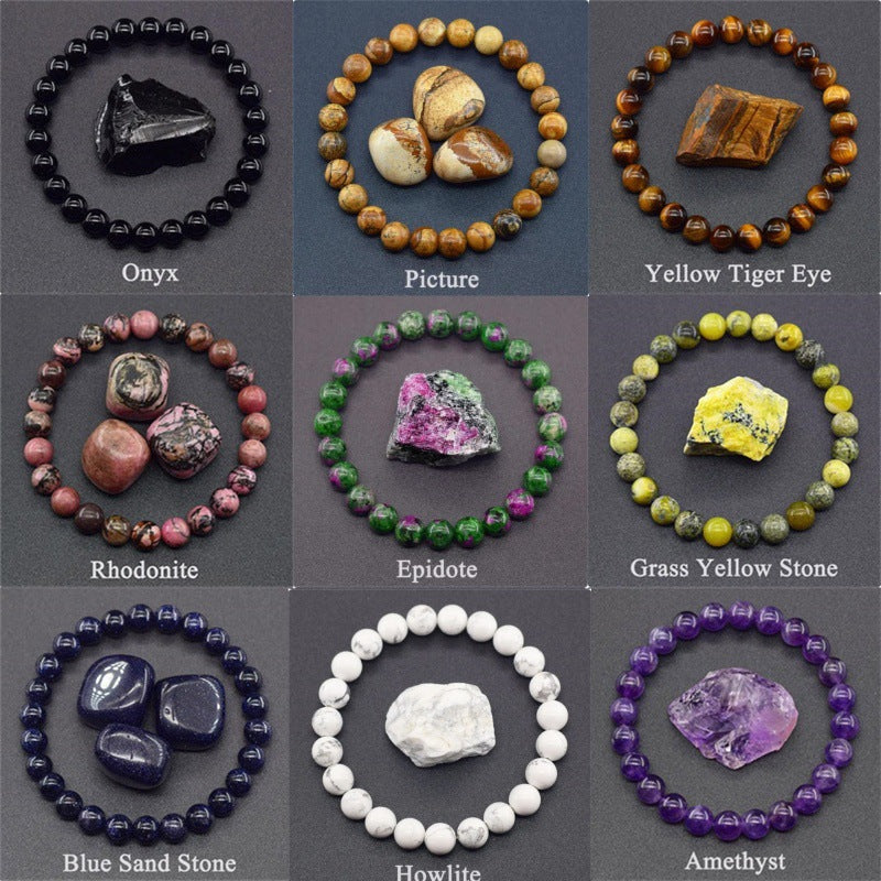 Earthly Elegance: Natural Stone Tiger Eye Beaded Yoga Bracelet for Men and Women