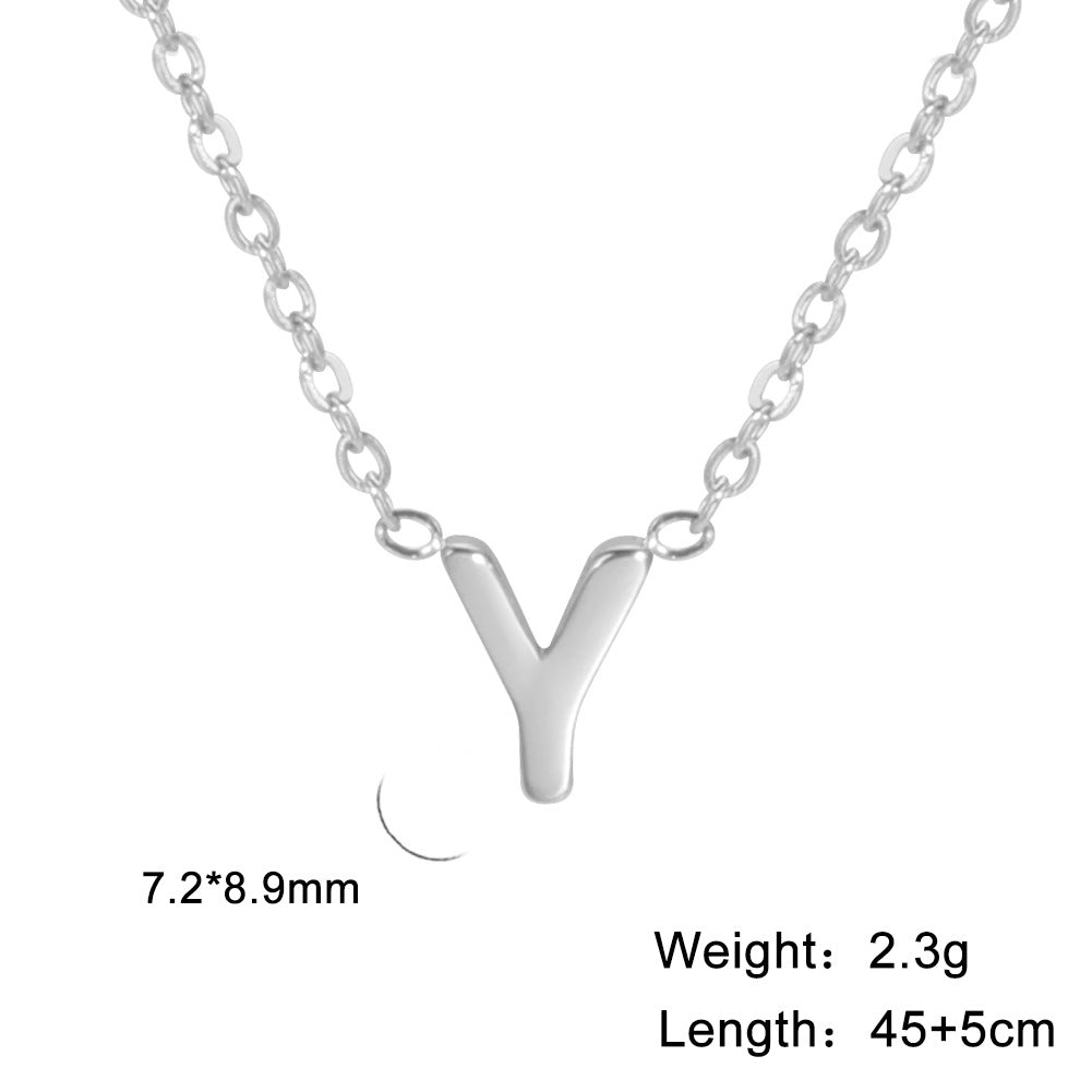 Alphabet Affinity: Steel Color Concentrate Polished Welding Cross Fusion Chain