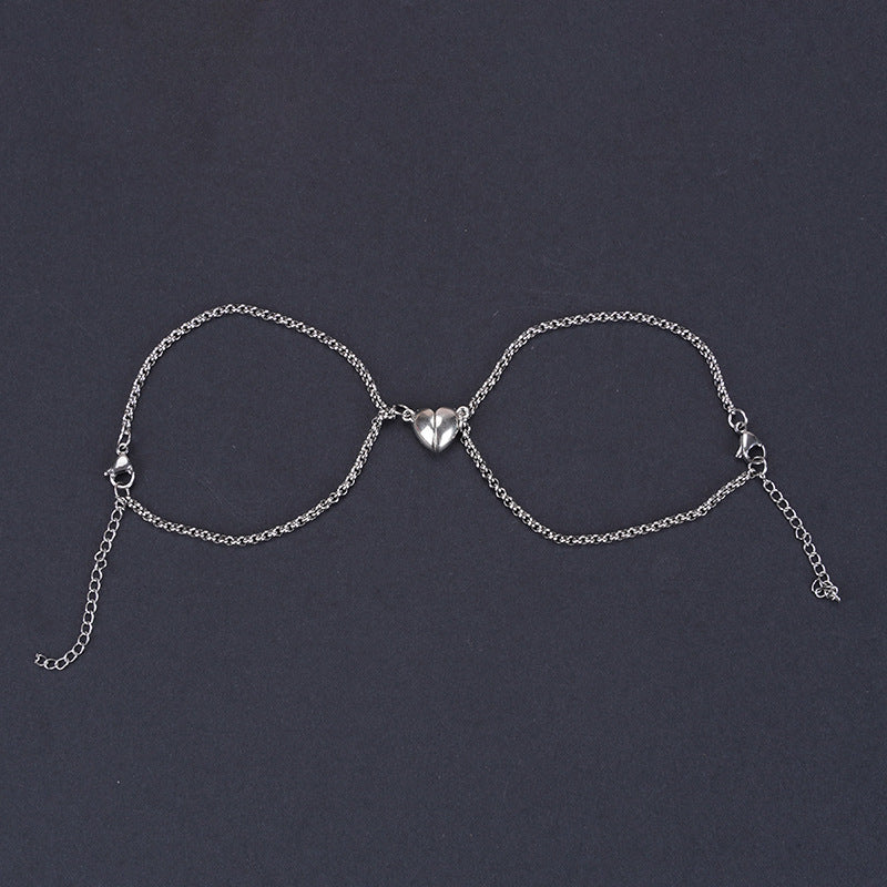 Heart Lock Unity: Couple Combination Bracelet
