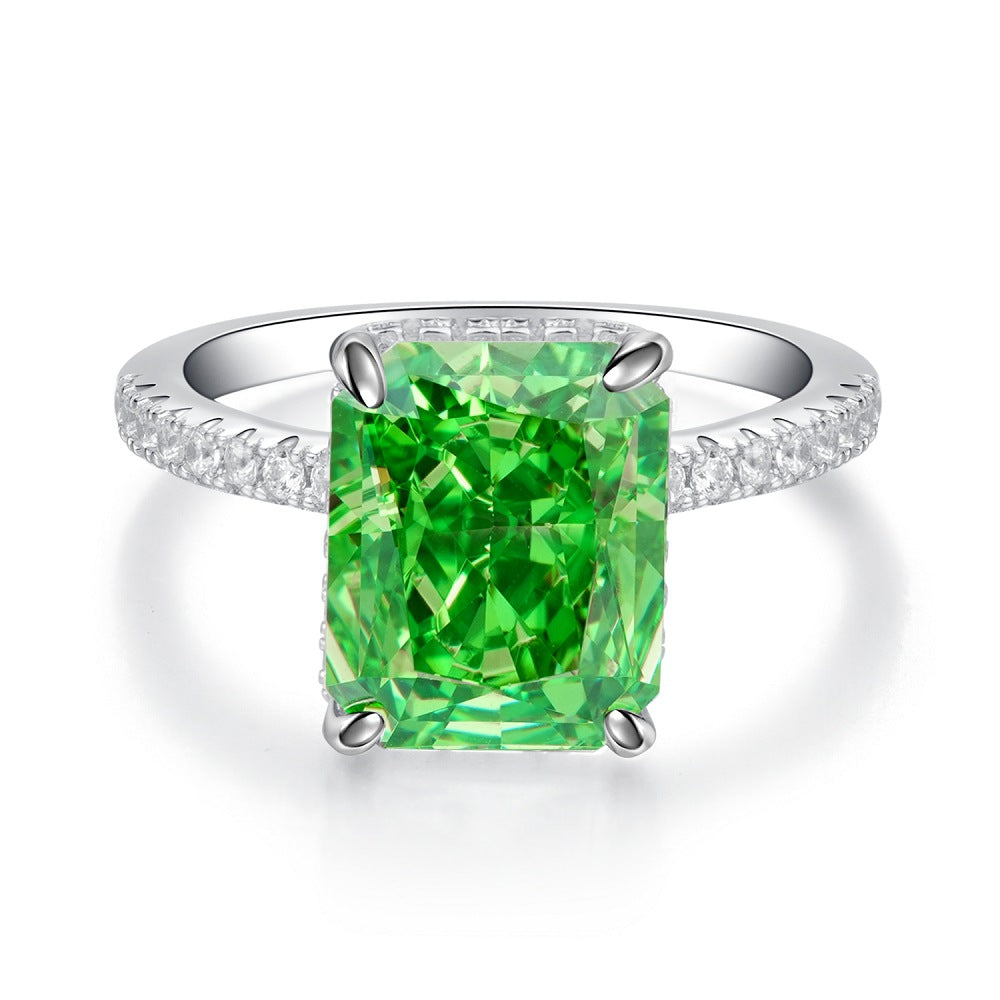 Diamond Essence: S925 Sterling Silver Ring for Women