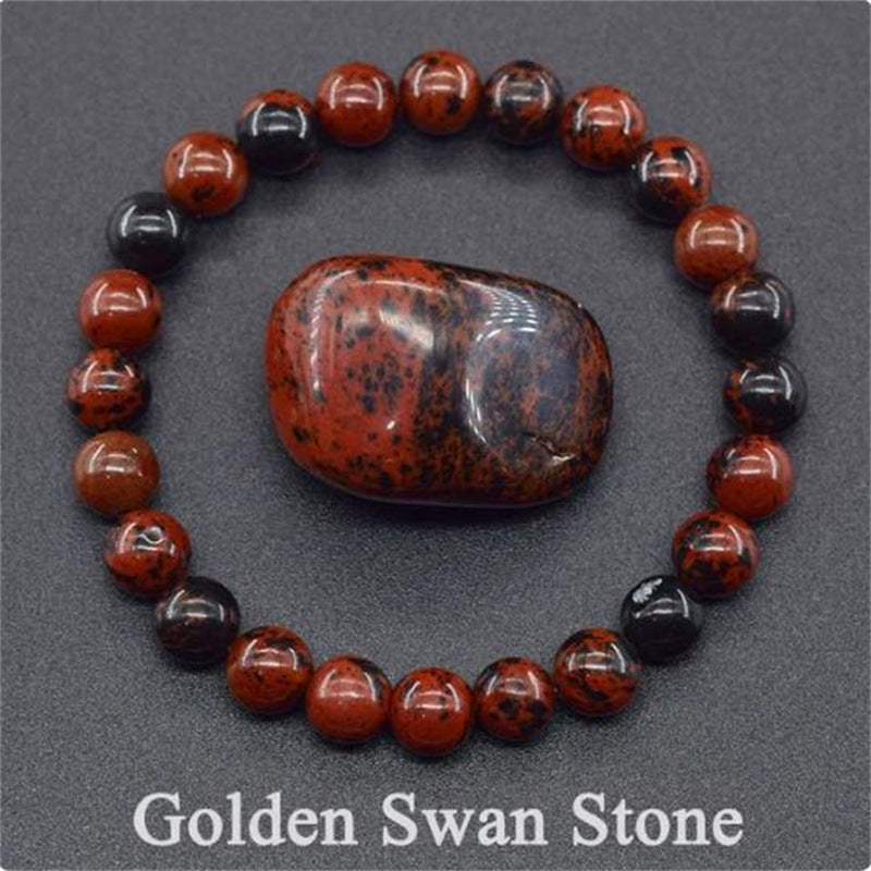 Earthly Elegance: Natural Stone Tiger Eye Beaded Yoga Bracelet for Men and Women