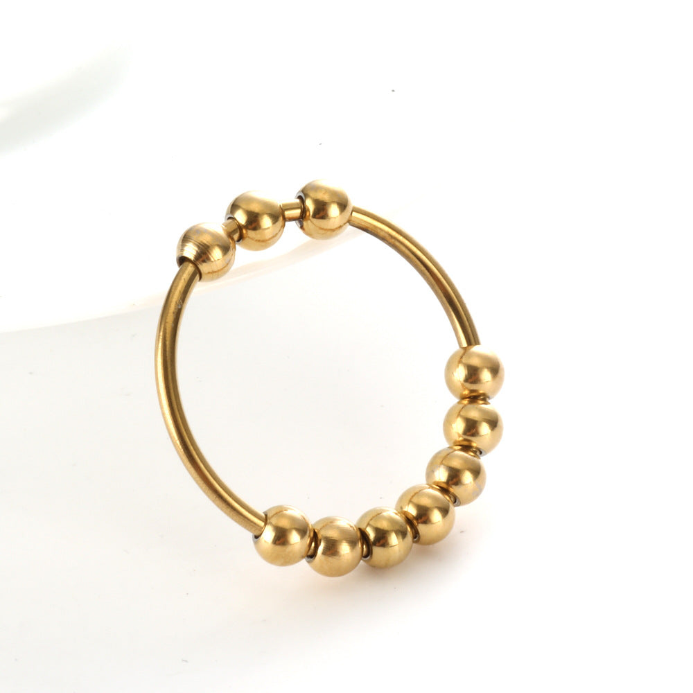 Meditation Ring: Rotating Beads for Decompression and Anti-Anxiety