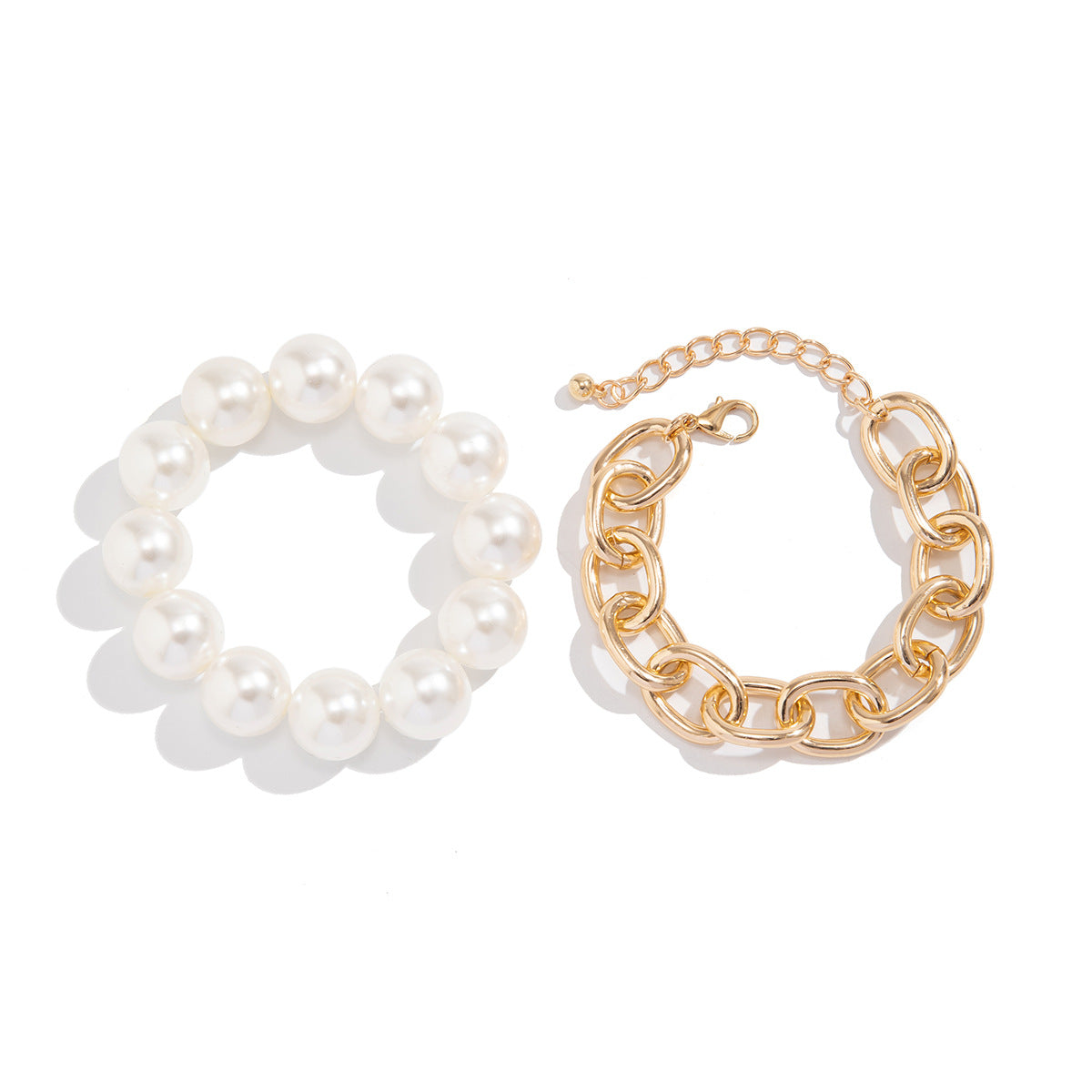 Bold Statement: Exaggerated Big Round Bead Pearl Bracelet