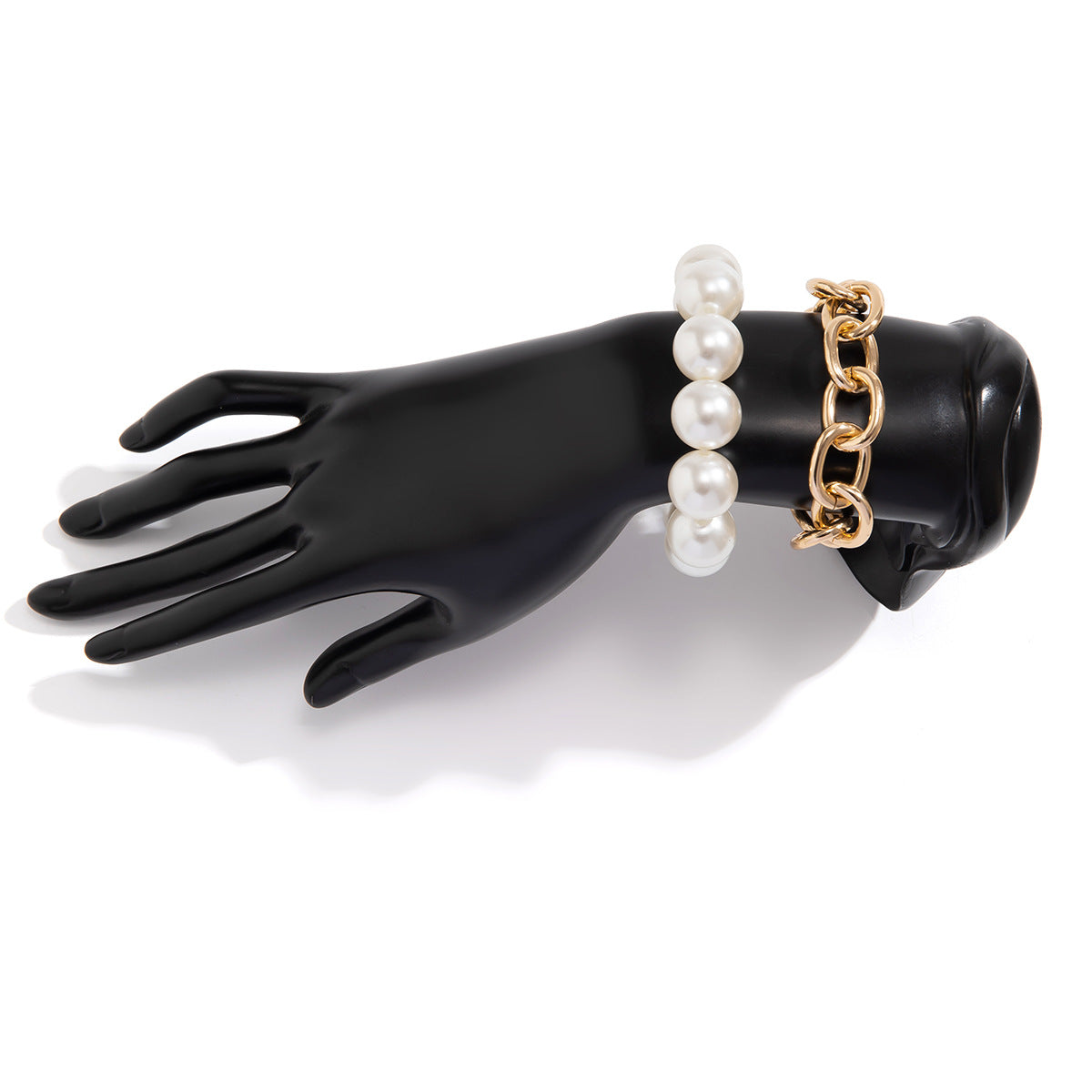 Bold Statement: Exaggerated Big Round Bead Pearl Bracelet