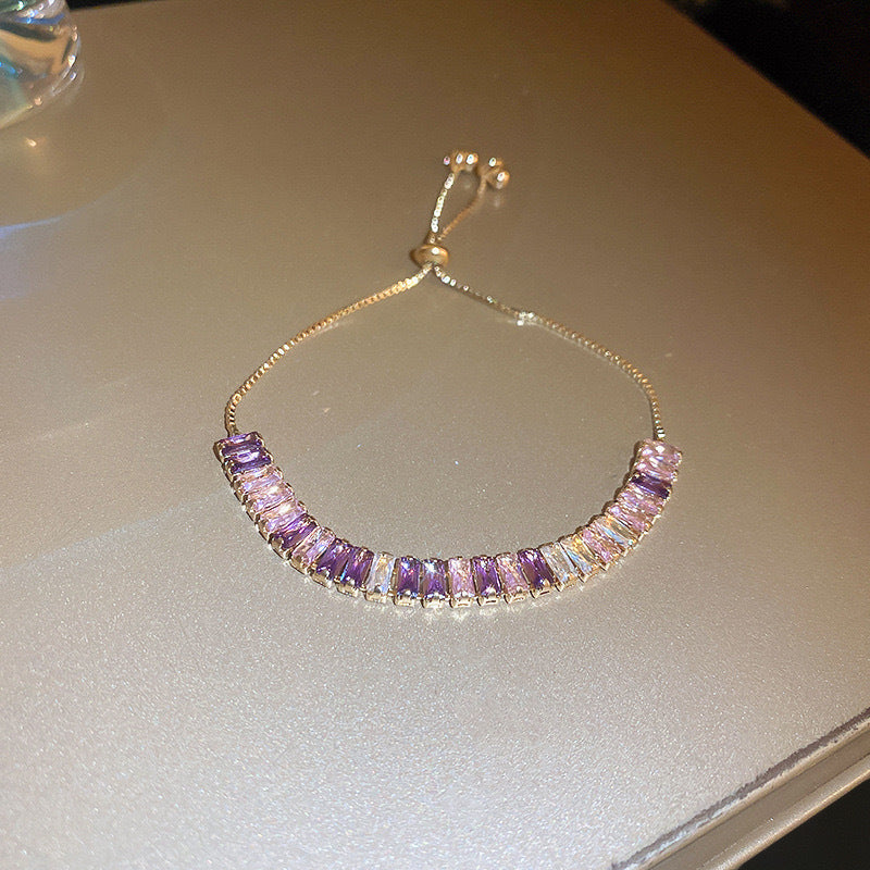 Shine Bright: Adjustable Zircon Pull Bracelet - Your Perfect Ornament