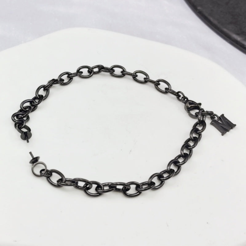 Pearl Perfection: Titanium Steel DIY Bracelet Holder for Custom Accessories