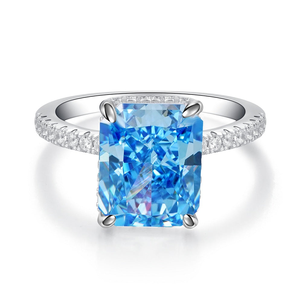 Diamond Essence: S925 Sterling Silver Ring for Women