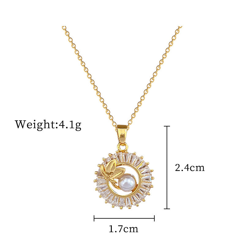 Dazzling Ensemble: Leaf Necklace with Earrings