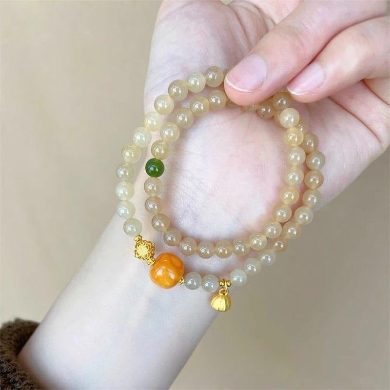 Dual Circle Delight: Exquisite Beaded Bracelet for a Unique Touch