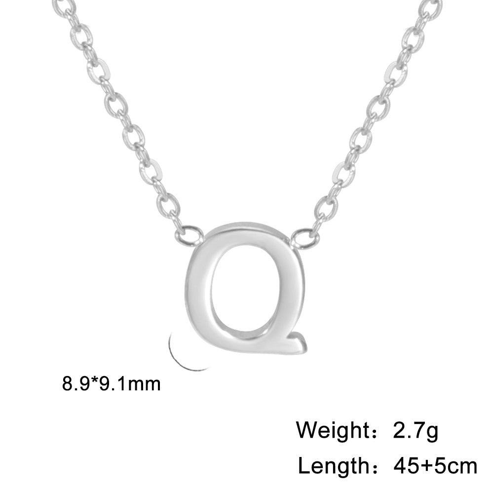Alphabet Affinity: Steel Color Concentrate Polished Welding Cross Fusion Chain
