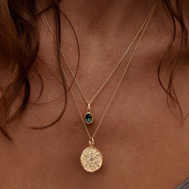 Zodiac Elegance: Stainless Steel Birthstone Necklace