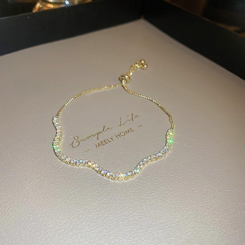 Shine Bright: Adjustable Zircon Pull Bracelet - Your Perfect Ornament