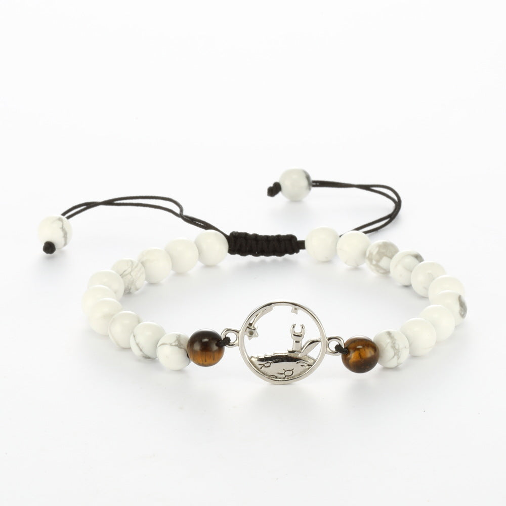 Harmony in Stone: Obsidian and Tiger Eye Couple Beaded Bracelets