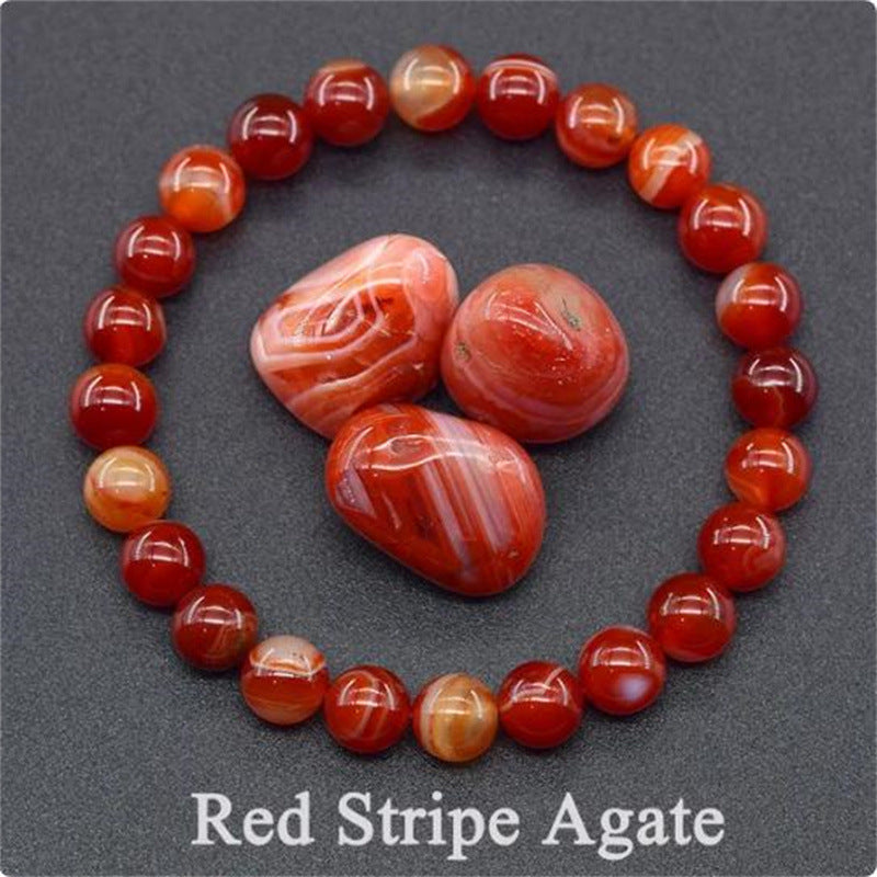 Earthly Elegance: Natural Stone Tiger Eye Beaded Yoga Bracelet for Men and Women