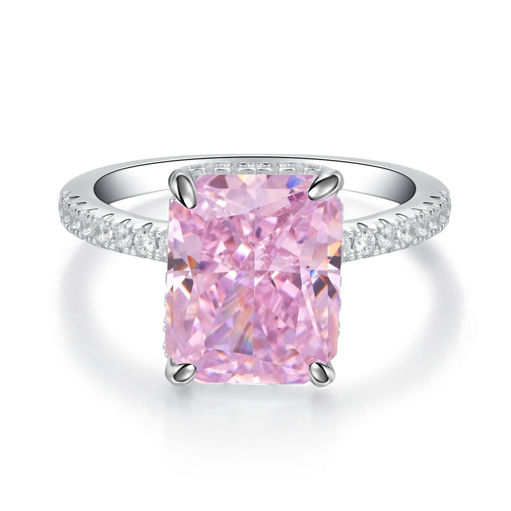 Diamond Essence: S925 Sterling Silver Ring for Women