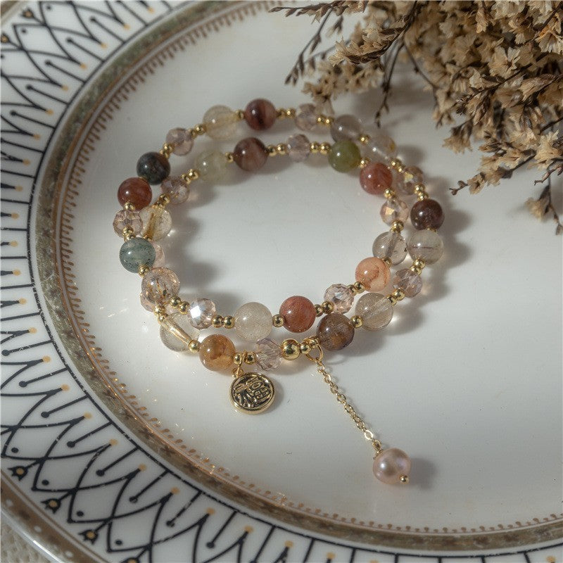 Dual Circle Delight: Exquisite Beaded Bracelet for a Unique Touch
