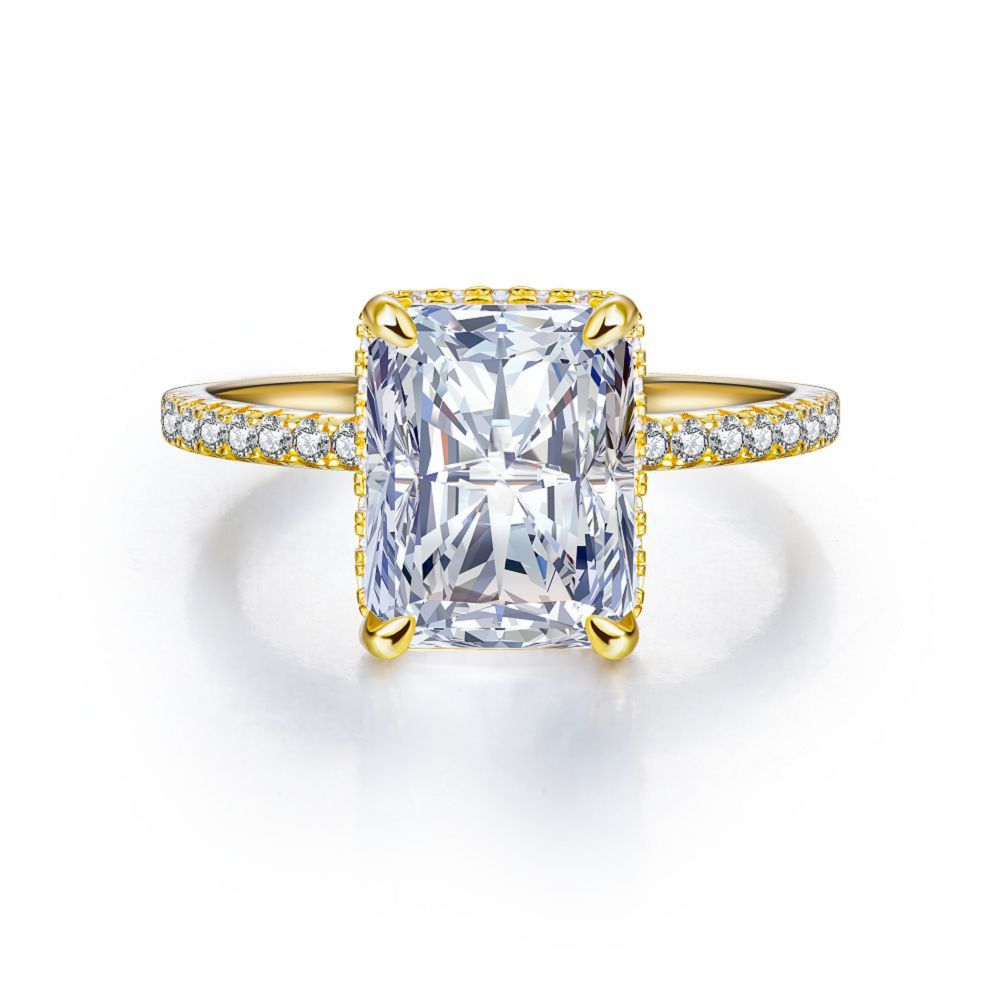 Diamond Essence: S925 Sterling Silver Ring for Women