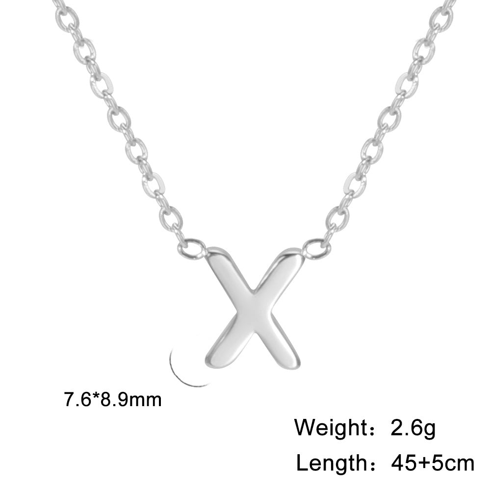 Alphabet Affinity: Steel Color Concentrate Polished Welding Cross Fusion Chain