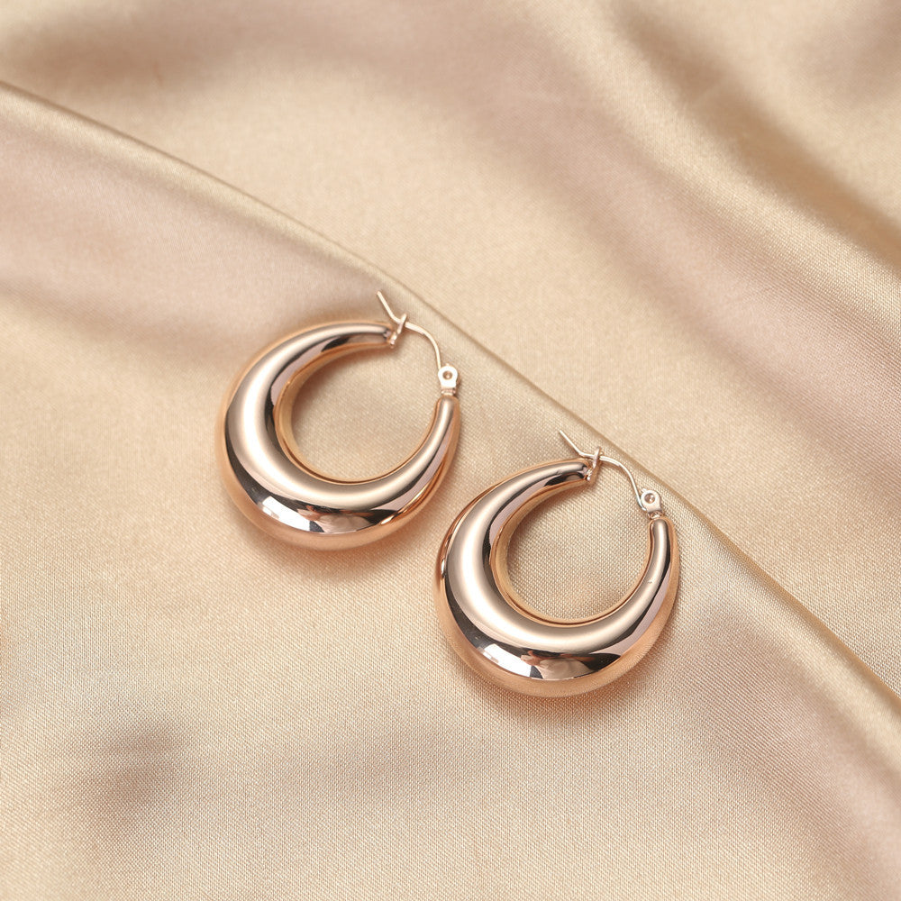 AurumForge Brilliance: Vacuum Gold-Plated Earrings