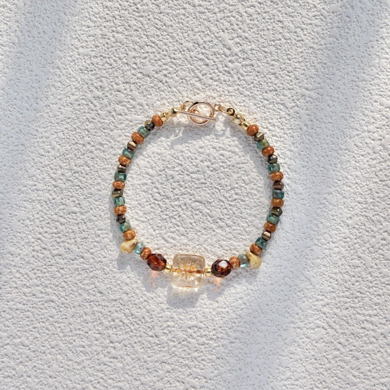Dual Circle Delight: Exquisite Beaded Bracelet for a Unique Touch