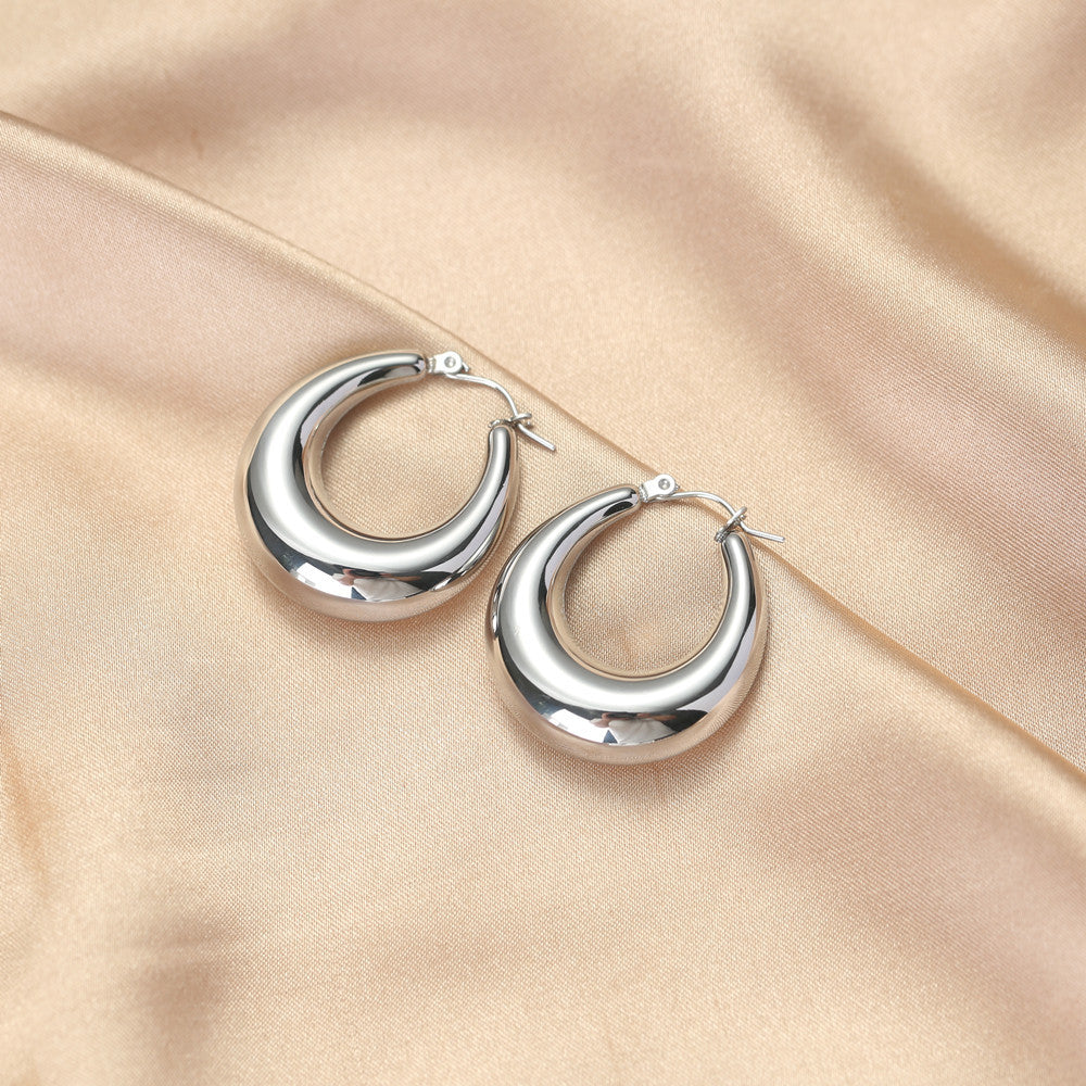 AurumForge Brilliance: Vacuum Gold-Plated Earrings