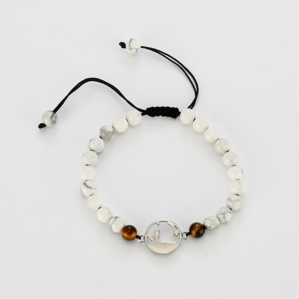 Harmony in Stone: Obsidian and Tiger Eye Couple Beaded Bracelets