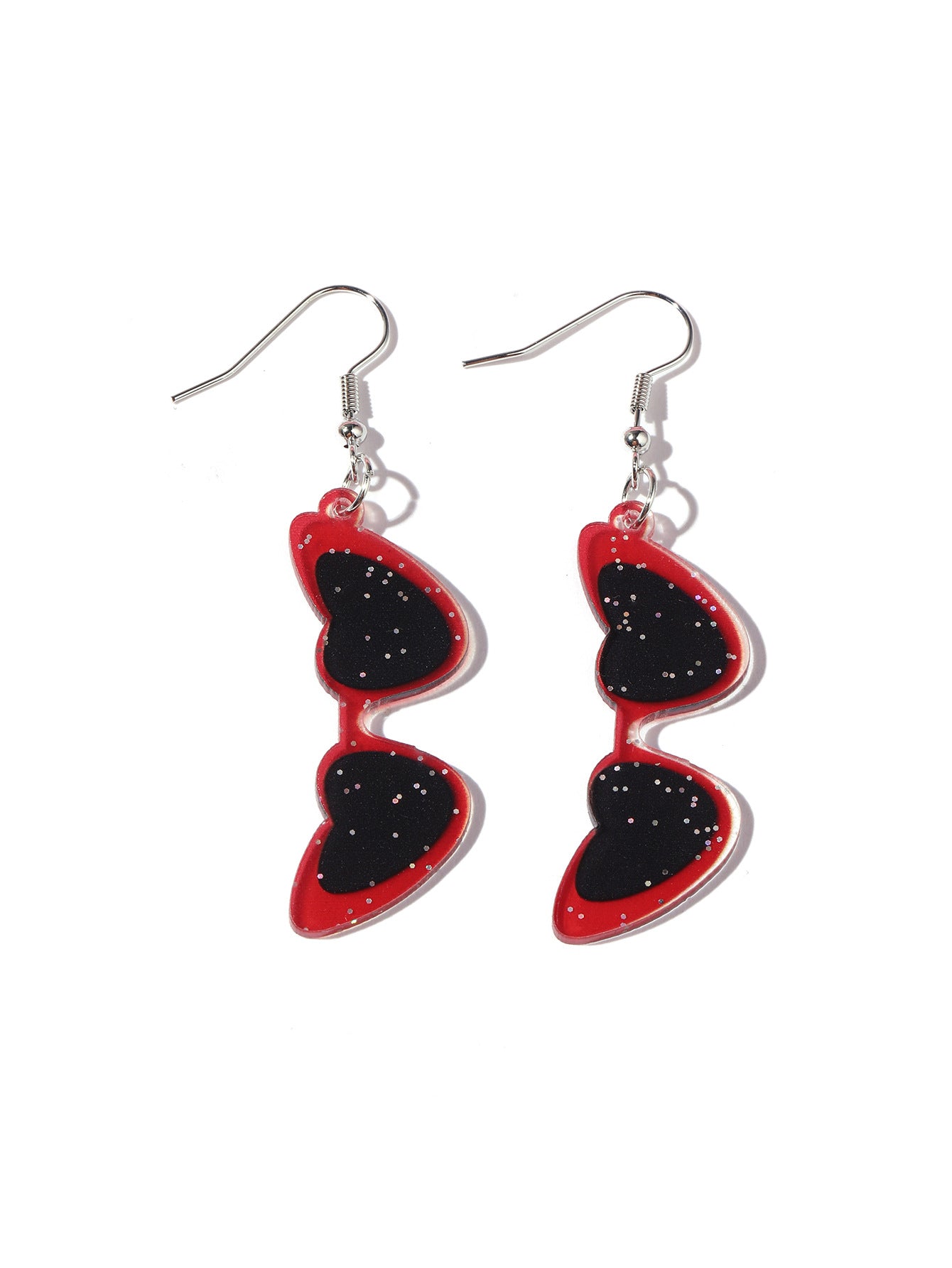 Heartfelt Whimsy: Creative Cute Transparent Acrylic Love Heart Earrings