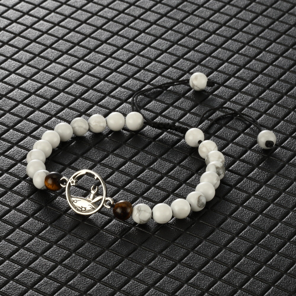 Harmony in Stone: Obsidian and Tiger Eye Couple Beaded Bracelets