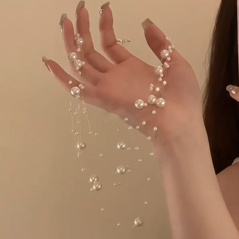 Pearls of Elegance: Women's Multi-Layer Pearl Clavicle Chain Necklace