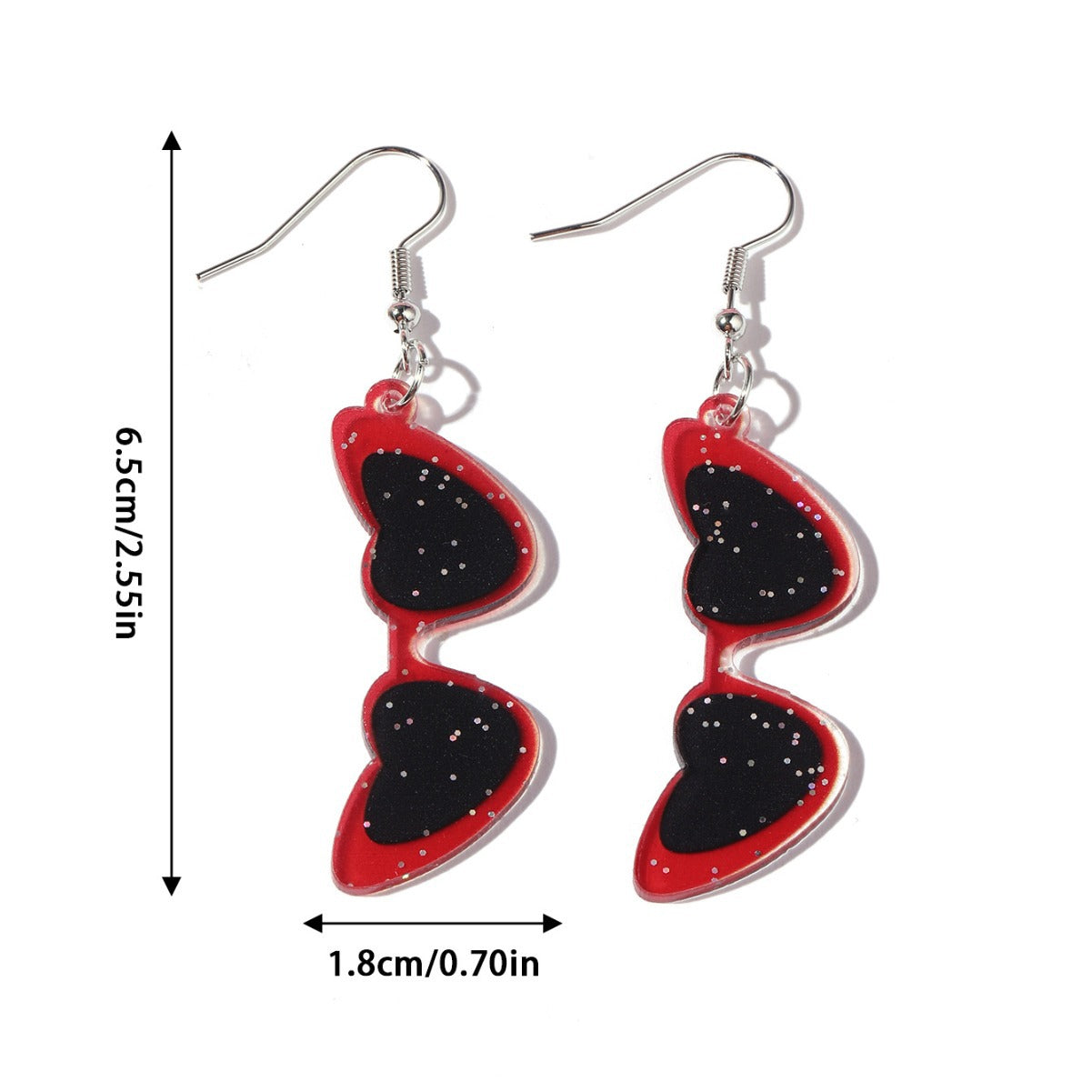 Heartfelt Whimsy: Creative Cute Transparent Acrylic Love Heart Earrings