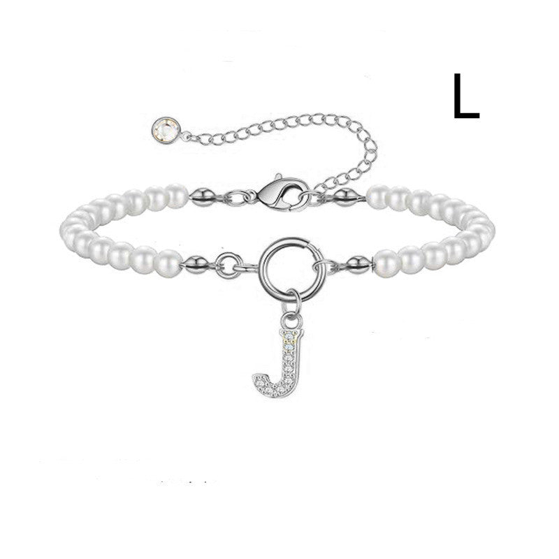 PearlScript: 2024's Signature Initial Bracelet - Elevate Your Style with Personalized Elegance!