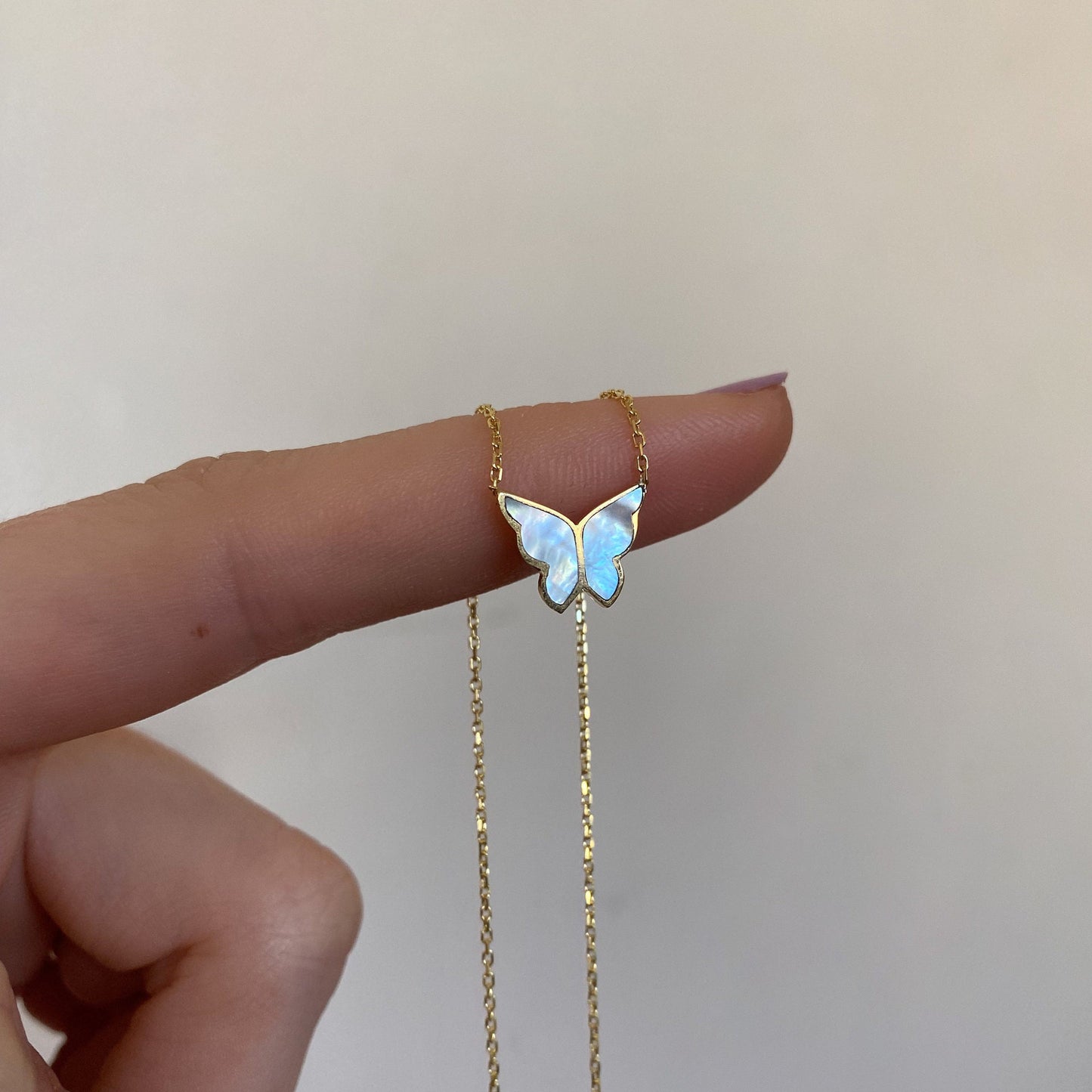 Gilded Flutter: Electroplated 18K Gold Butterfly Necklace for Women's Clavicle Chain