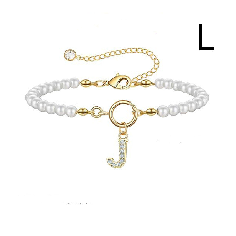 PearlScript: 2024's Signature Initial Bracelet - Elevate Your Style with Personalized Elegance!