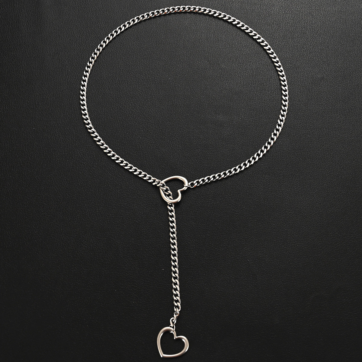 Heartfelt Links: Adjustable Cuban Heart Necklace