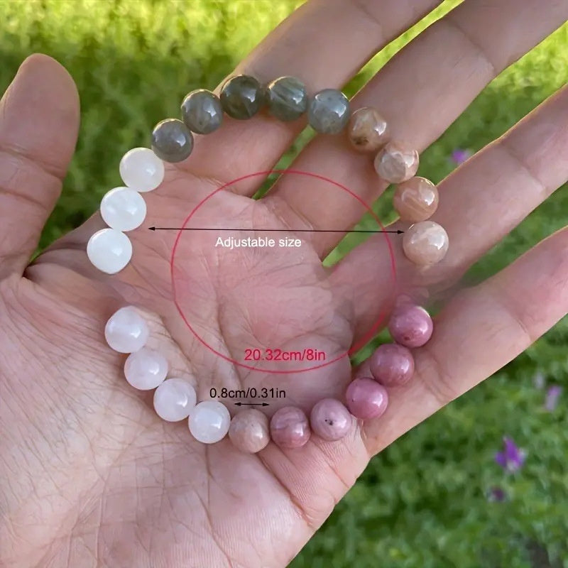 Radiant Spectrum: Women's Colorful Artificial Crystal Bracelet