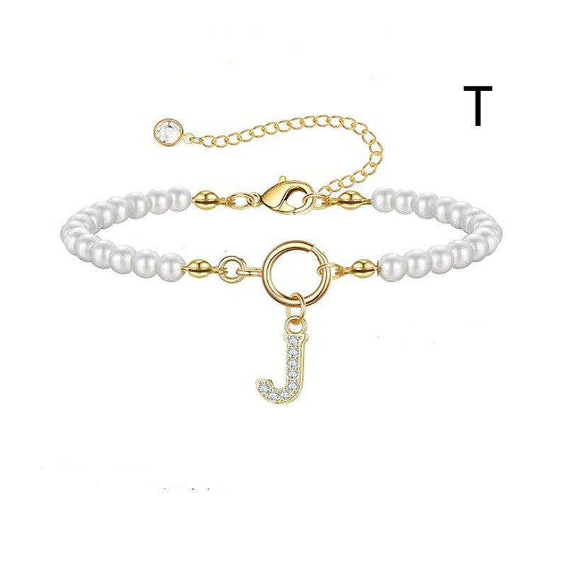PearlScript: 2024's Signature Initial Bracelet - Elevate Your Style with Personalized Elegance!