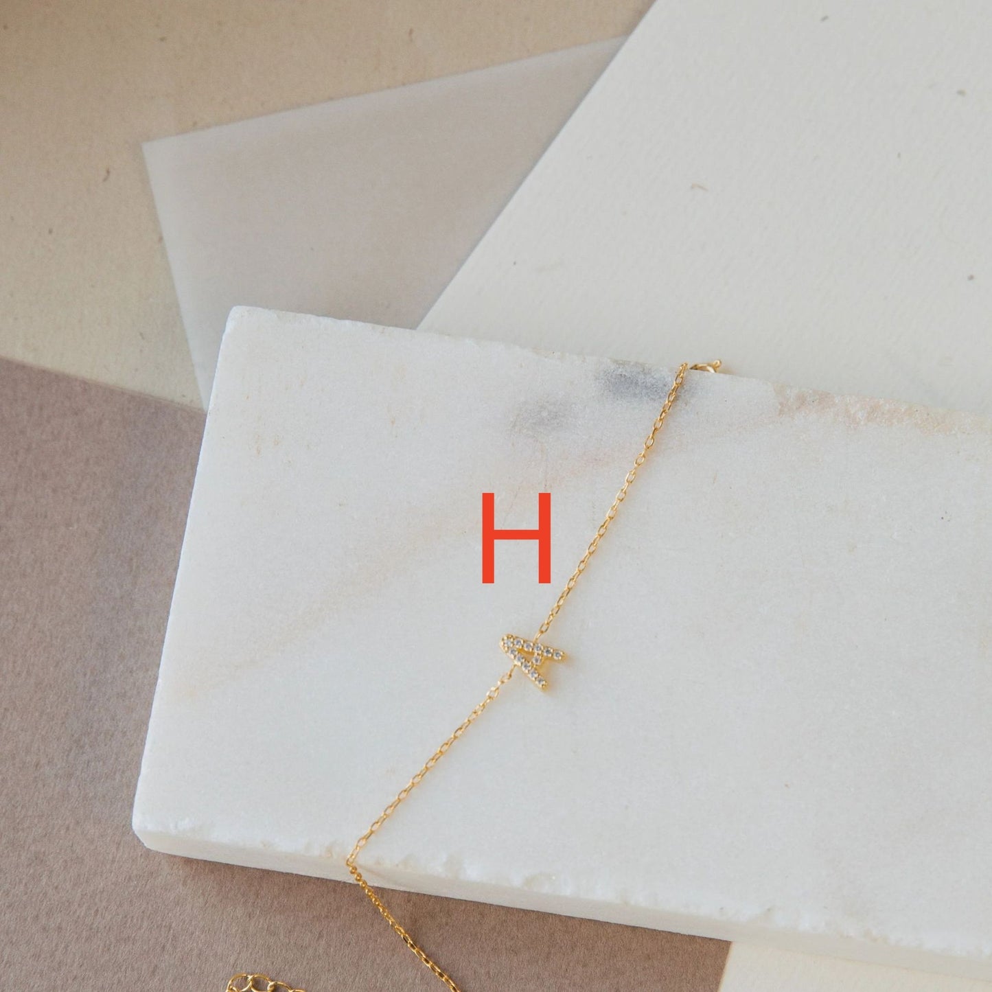 Diamond Alphabet: Elegant Ladies' Bracelet with English 26 Letters