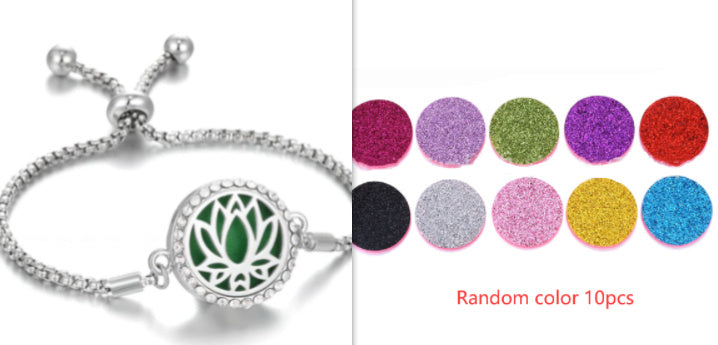 Aura Craft: Hollow Stainless Steel Adjustable Aromatherapy Bracelet