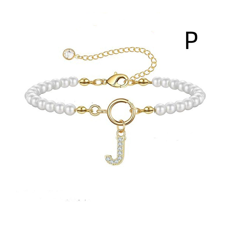 PearlScript: 2024's Signature Initial Bracelet - Elevate Your Style with Personalized Elegance!