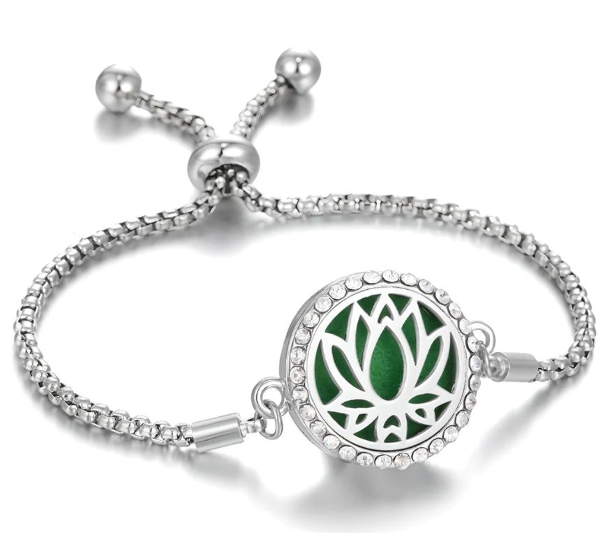 Aura Craft: Hollow Stainless Steel Adjustable Aromatherapy Bracelet