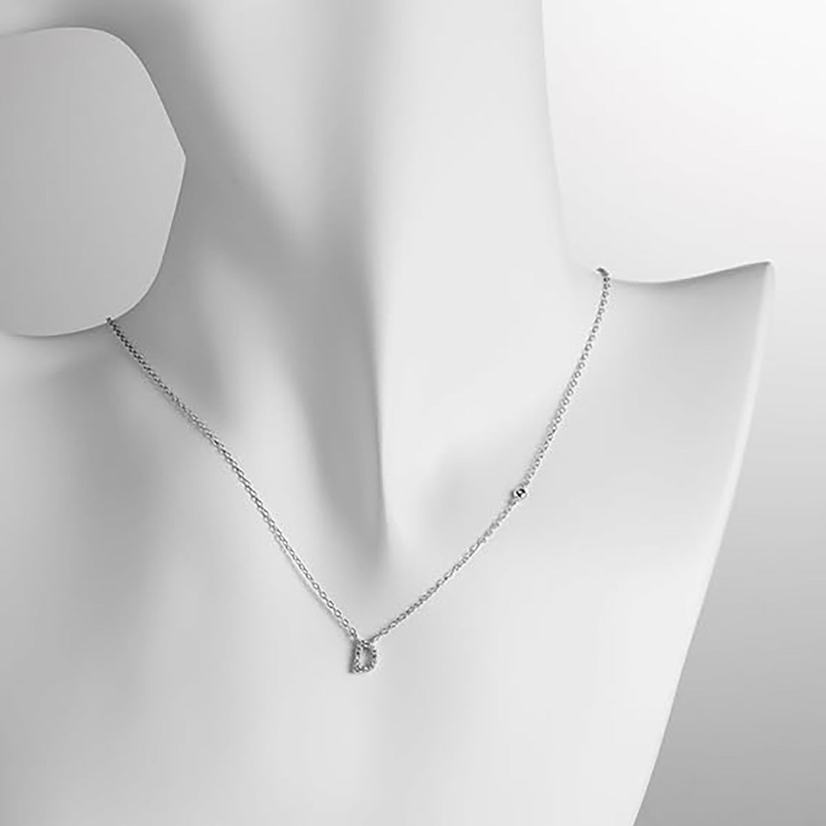 A-Z 26 Letters Luxury Gold/Silver Color Necklace CZ Pendant