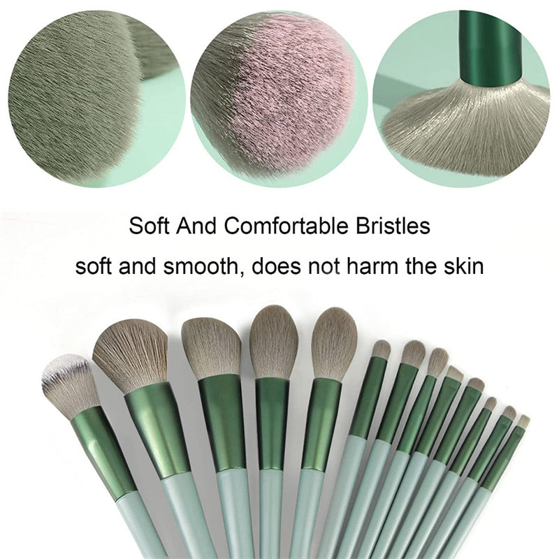 GlamEssentials: 13-Piece Makeup Brush Set for Flawless Beauty Application